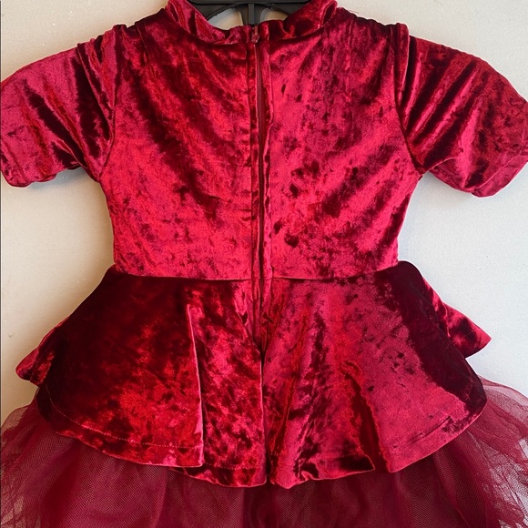 Disney belle Princess burgundy Velvet Dress - Picture 8 of 16